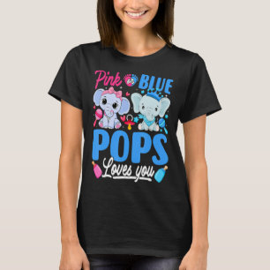 T-shirt Pops Rose Ou Bleu Vous Aime Genre Révéler Éléphant