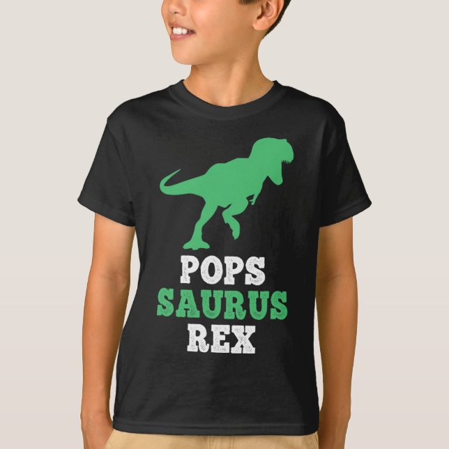 T-shirt Pops-saurus Rex Dino Dinosaure Drôle Popssaurus  (Devant)