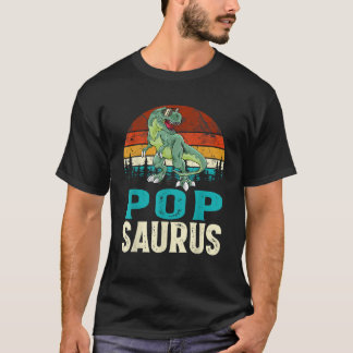 T-shirt Popsaurus T Rex Dinosaur Funny Pop Saurus Famille 