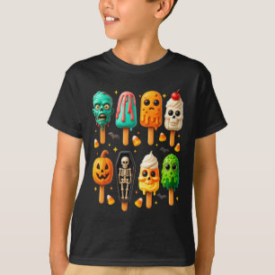 T-shirt Popsicle Été Éffrayant Halloween Crème glacée Été-