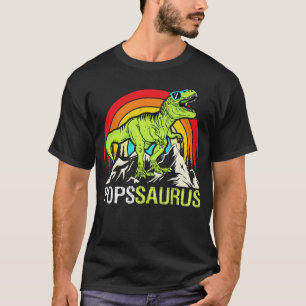 T-shirt Popssaurus Dinosaur Grandpa Saurus Fête des pères
