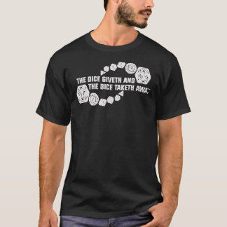 T-shirt Popular Dungeons And Dragons Dice Giveth And Dice 