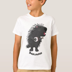 T-shirt Porc-épic drôle et mignon jouant du banjo en dessi