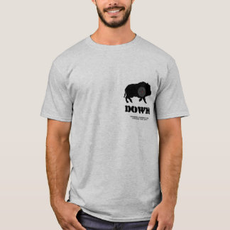 T-shirt Porc noir vers le bas ! Club de chasse de Bucknutz