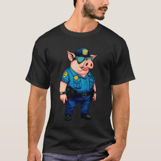 T-shirt Porc Policier Porc