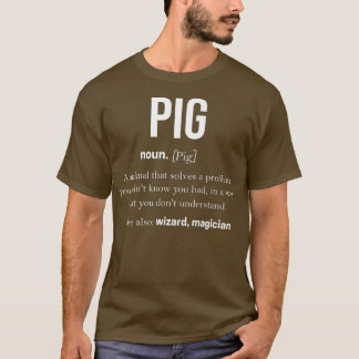 T-shirt Porc Porc Rose Hommes Femmes Piggy Porc Porc Porc