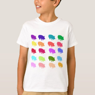 T-shirt Porcs d'arc-en-ciel
