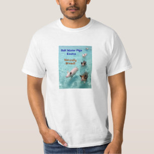 T-shirt Porcs Exuma d'eau salée naturellement saumuré !