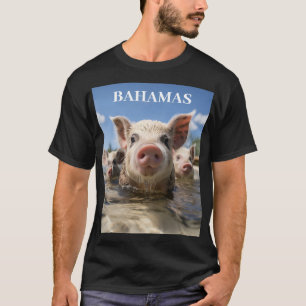 T-shirt Porcs nageurs des Bahamas - Aventure à la plage de