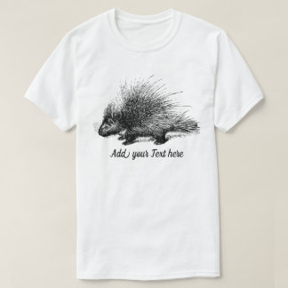 T-shirt Porcupine Illustration personnalisable Mens T-Shir