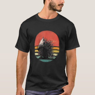 T-shirt Porcupine Vintage rétro Zoologie des gros rongeurs
