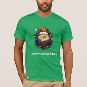T-shirt Porcupine Xmas Light Père Noël Porcupine Noël