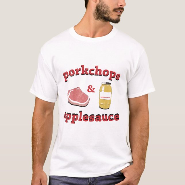 T-shirt porkchops et compote de pommes (Devant)