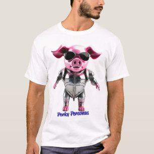 T-shirt Porky Personas drôles Pig personnages