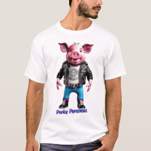 T-shirt Porky Personas drôles Pig personnages