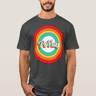 T-shirt Porras Nom Chemise Vintage Porras Cercle