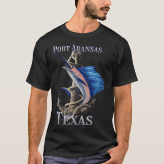 T-shirt Port Aransas Texas Espadon Marlin Ocean Fishing