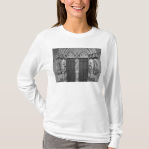 T-shirt Portail avec un trumeau dépeignant la Vierge