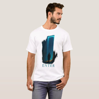 T-Shirt Portal ENTER – Graphisme Sombre de Science