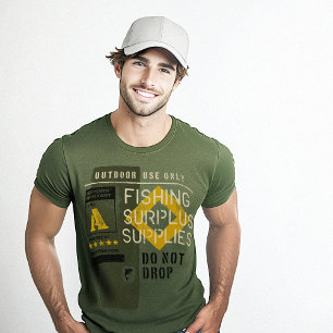 T-shirt Porte-cadeau graphique unique Pêcheur-pêcheur