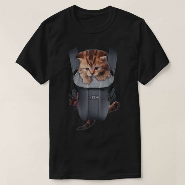 T-shirt Porte-Chat Meow Kitten (Design devant)