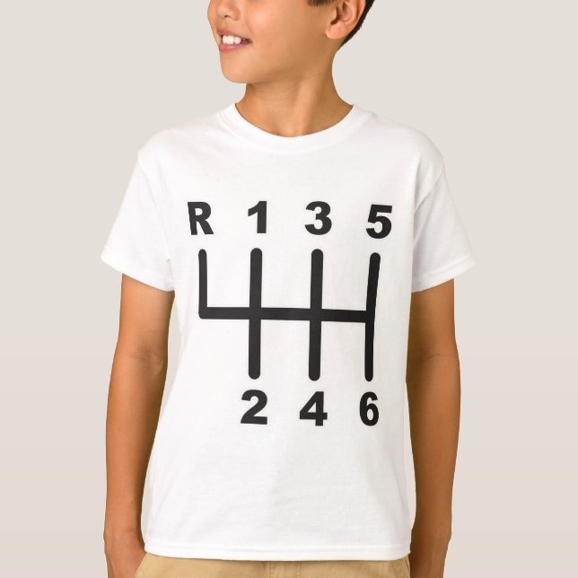 T-shirt Porte de décalage de 6 vitesses (Devant)