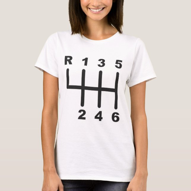 T-shirt Porte de décalage de 6 vitesses (Devant)