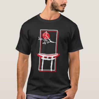 T-shirt Porte de Jingu Torii avec lune de sang et arbre Sa