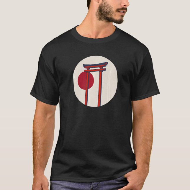T-shirt Porte japonaise Torii Lever Soleil Porte japonaise (Devant)