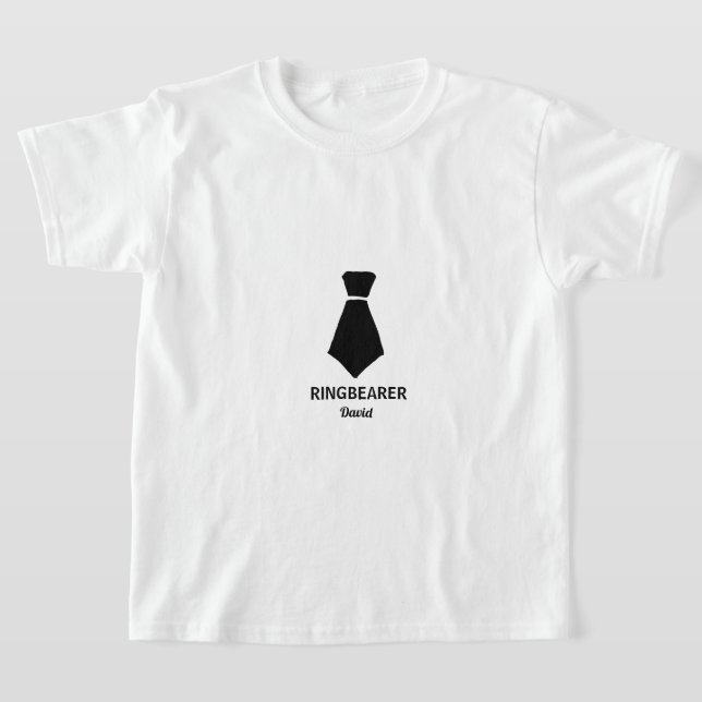 T-shirt Porte-manches Cravate personnalisée Nom Mariage 20 (Poser)