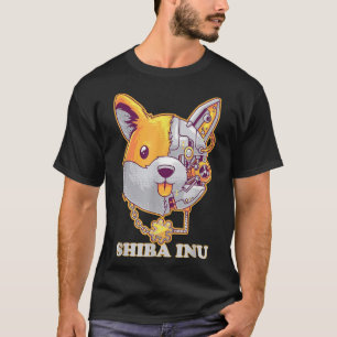 T-shirt Porte-pièce en cristal de cryptomonnaie Shiba Inu 