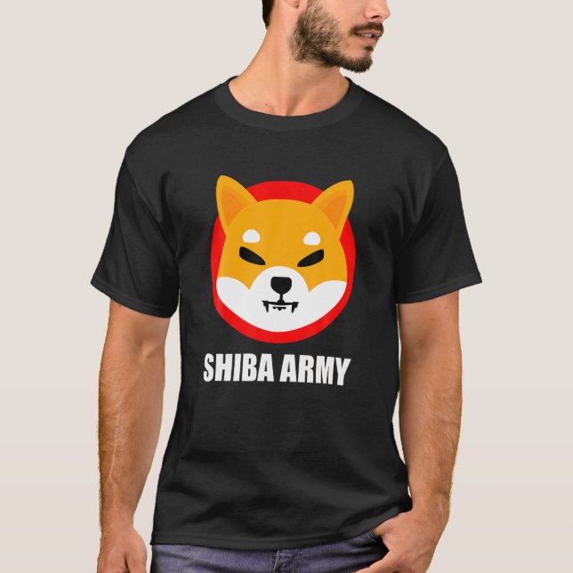 T-shirt Porte-pièce en cristal de cryptomonnaie Shiba Inu (Devant)