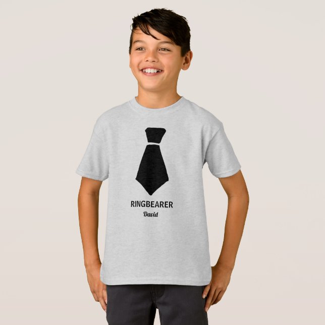 T-shirt Porte-sonnerie Habillez la Cravate Nom personnalis (Devant entier)