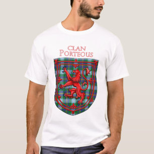 T-shirt Porteous Tartan Scottish Plaid Lion Rampant