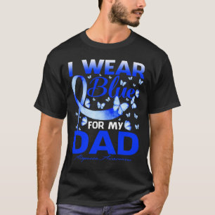 T-shirt Porter Bleu pour mon père Alopecia le papillon de