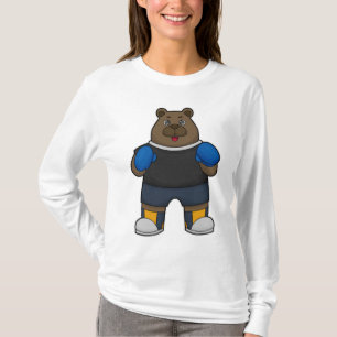 T-shirt Porter comme boîte avec gants de boxe