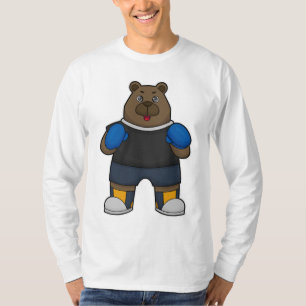 T-shirt Porter comme boîte avec gants de boxe