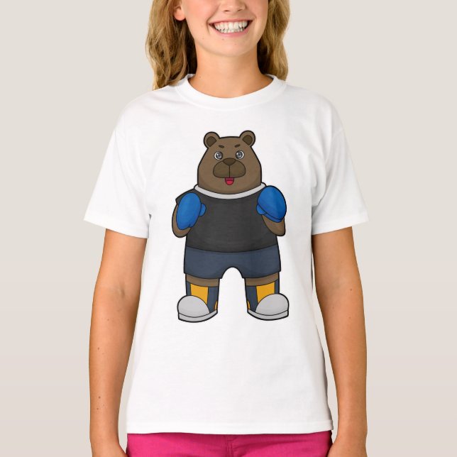 T-shirt Porter comme boîte avec gants de boxe (Devant)