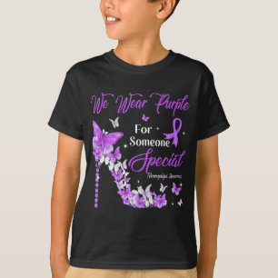 T-shirt Porter des papillons pourpres Fibromyalgie Sensibi