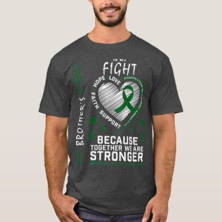 T-shirt Porter le ruban vert Mes frères combattent la céré