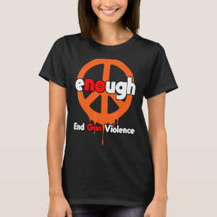 T-shirt Porter Orange Anti Gun Plus Silence End Gun Viole