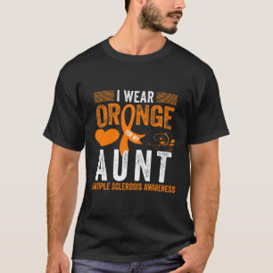 T-shirt Porter Orange Pour Ma Tante Ms Multiple Sclerosis 