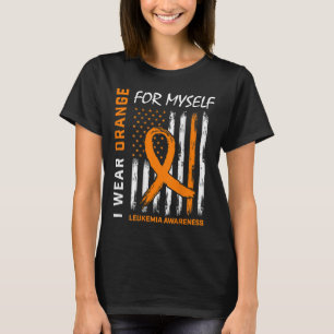 T-shirt Porter Orange pour moi Leucémie Sensibilisation Am