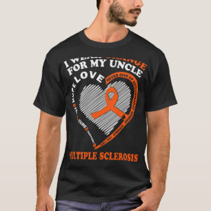 T-shirt Porter Orange pour mon oncle Sclérose en plaques