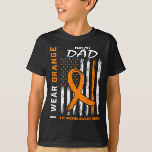 T-shirt Porter Orange pour mon père Leukemia Sensibilisati