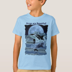 T-shirt Porter Orca avec Corbeau et Lune