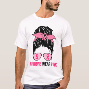 T-shirt Porter rose Messager Bun Maman Cancer du sein Sens