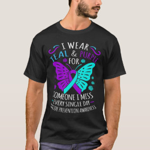 T-shirt Porter Turquoise Et Violet Joyeux Suicide Sensibil