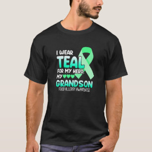 T-shirt Porter Turquoise pour Grandson Sensibilisation aux