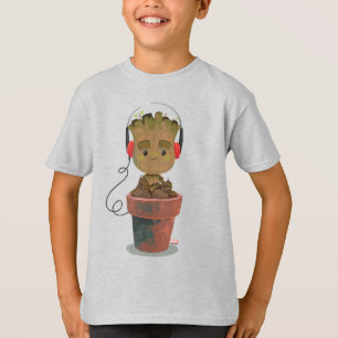 T-shirt Porter un casque Groot